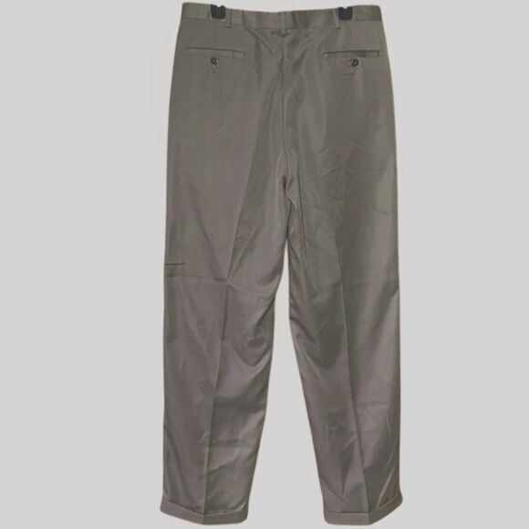 Van Heusen Vintage Pleated Dress Pants in Taupe Brown Men’s 34/32 - Picture 4 of 8